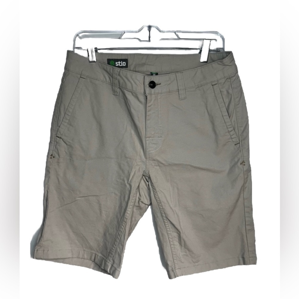 Stio Mens Organic Cotton Beige Shorts Size 30